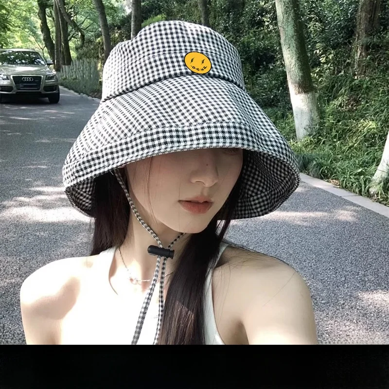 女性用大きなつばの日焼け止めフィッシングキャップ春夏用広い頭囲カジュアルスタイルラウンドトップハットショッピング用