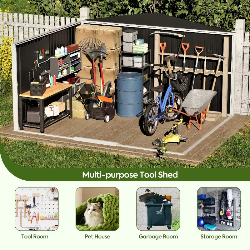 

Outdoor houses, metal waterproof buildings, gardens, metal garages, storage sheds, steel structure sheds