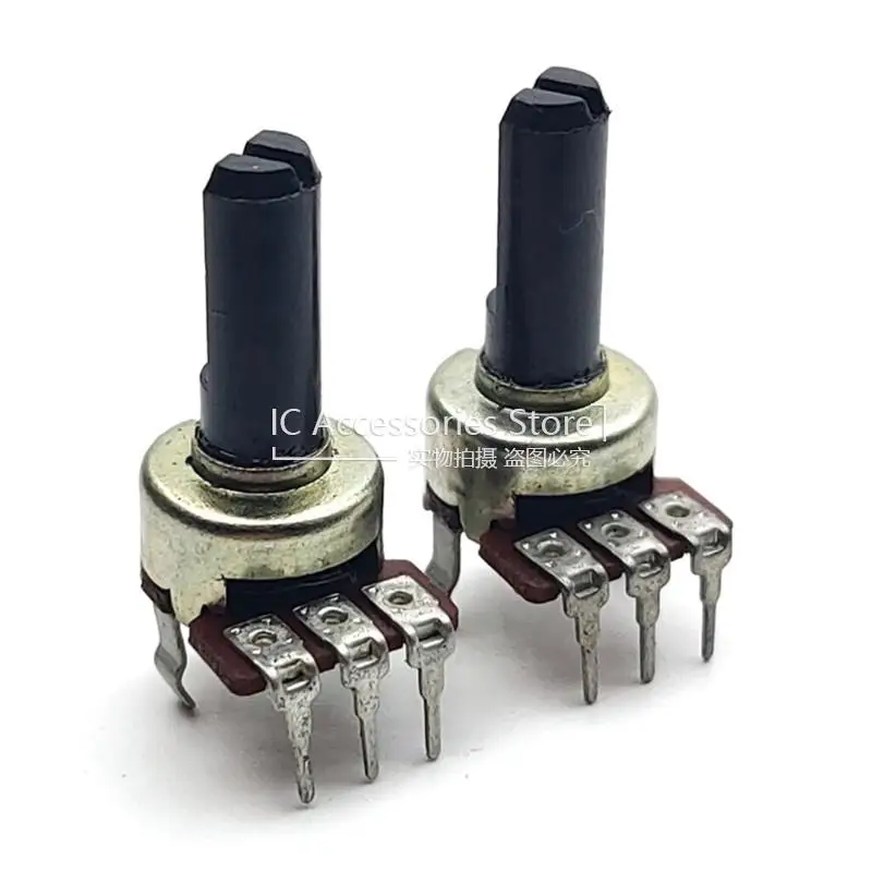 1PCS 121 Type Single Vertical 3 Pin B10K B50K B100K Audio Power Amplifier Potentiometer B103 B503 B104 Handle Length 15MM