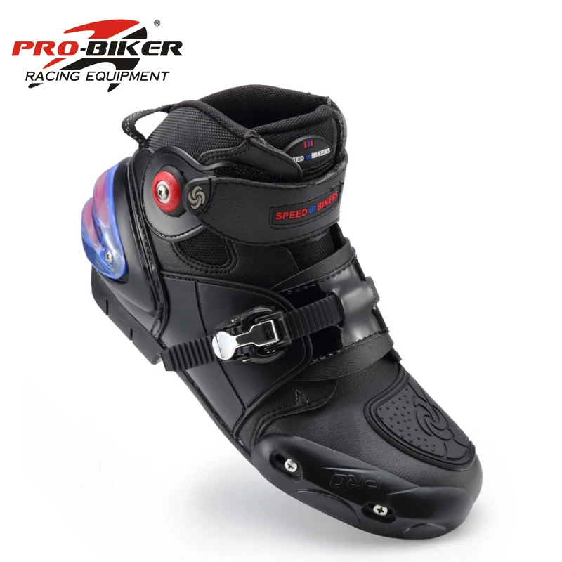 A9003 Microfiber leather Motorcycle boots professional PRO SPEED short racing boot bota motocross motobotinki motorcycle shoes