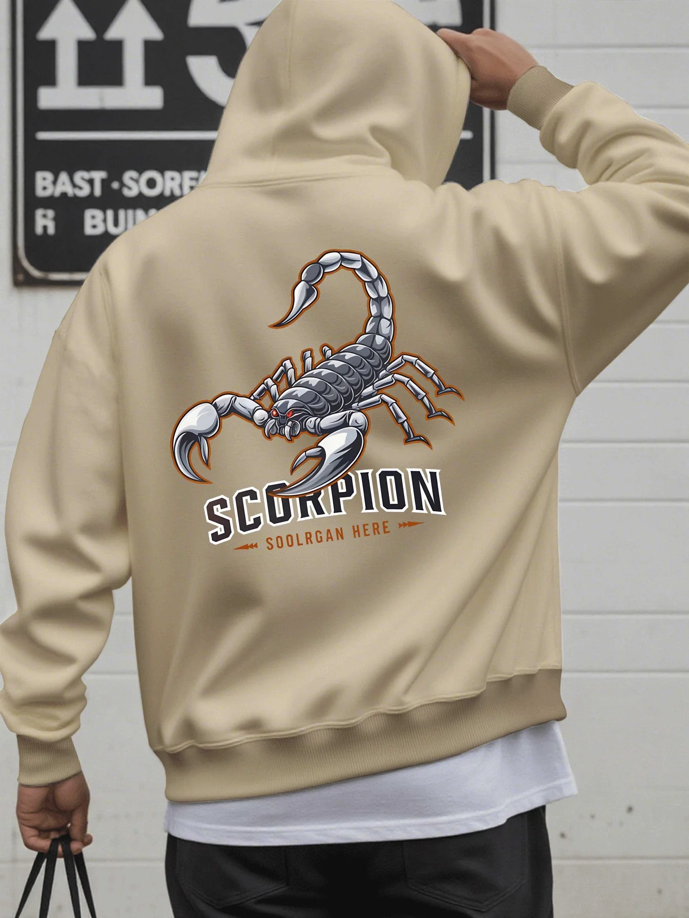Autumn/Winter Men's Hooded Sweatshirt Loose Fashionable Street Style Printed Soft Fabric Suitable Commuting Street Strolling ome