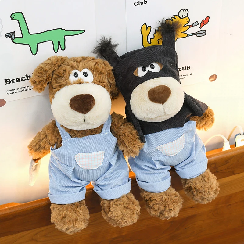 

Kawaii Plush Toy Cute Robber Dog Stuffed Doll Wearable Puppy Sleeping Pillow Kids Birthday Gift for Girls