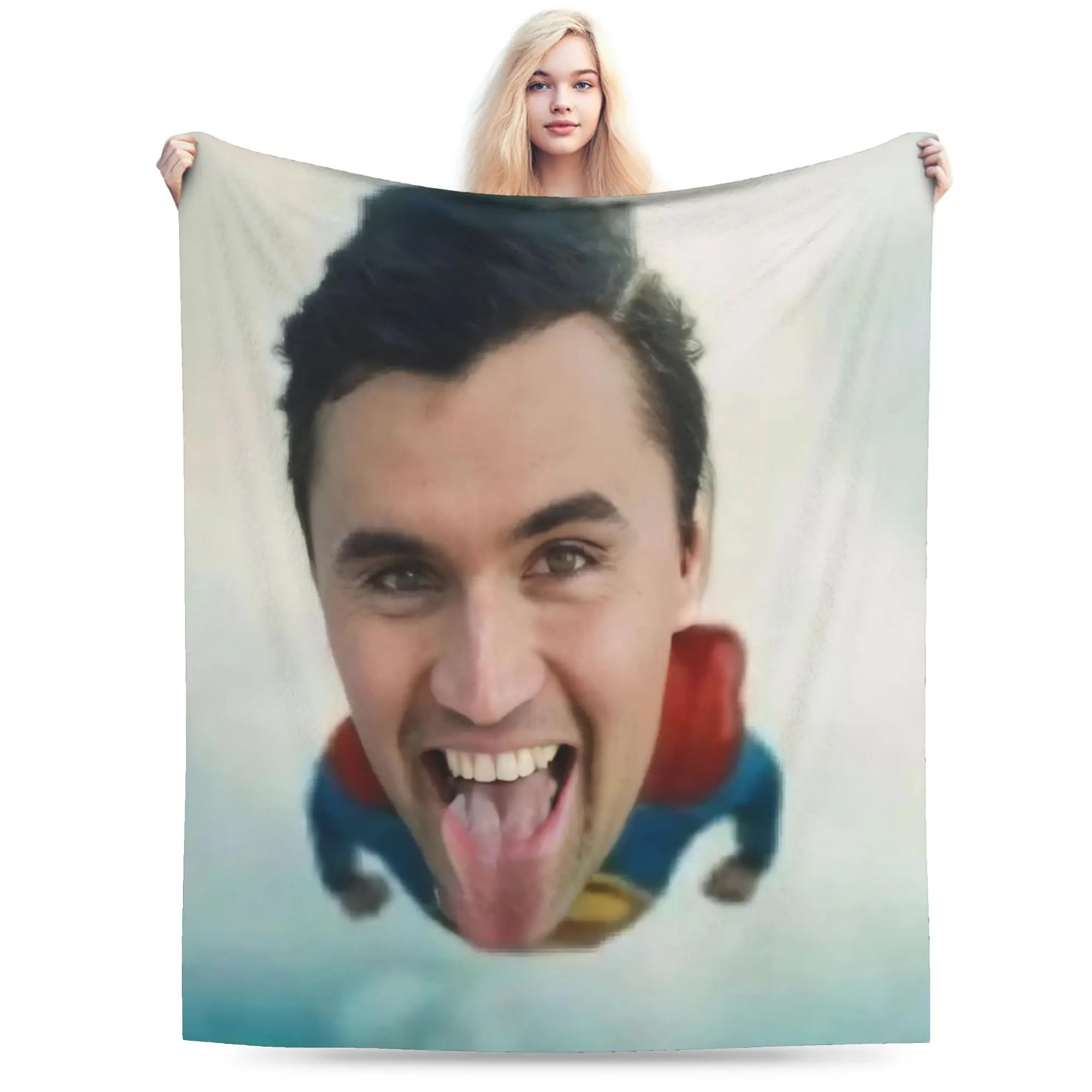 New Arrival Charlie Kirk funny meme Blankets Soft Flannel  Relax Throw Blankets Machine Washable