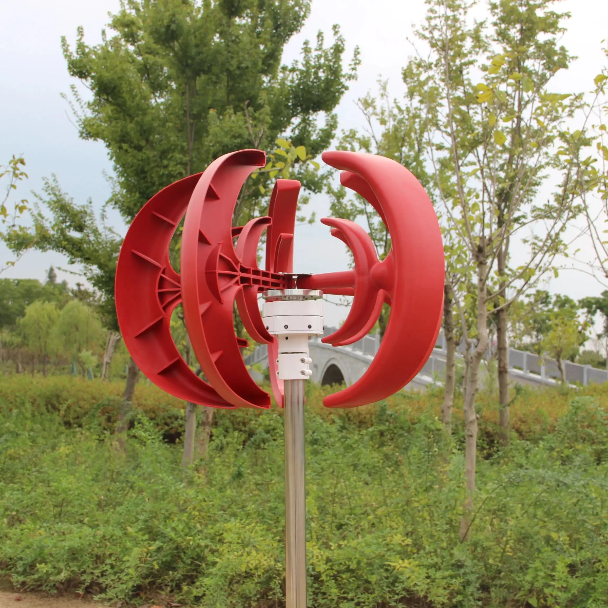 

5000 Вт набор ветряных турбин с вертикальной осью, 5 лопастей, 12 В/24 В, 48 В, 5 кВт, 10 кВт, ветряная мельница, выход 220 В, полная система энергии ветра