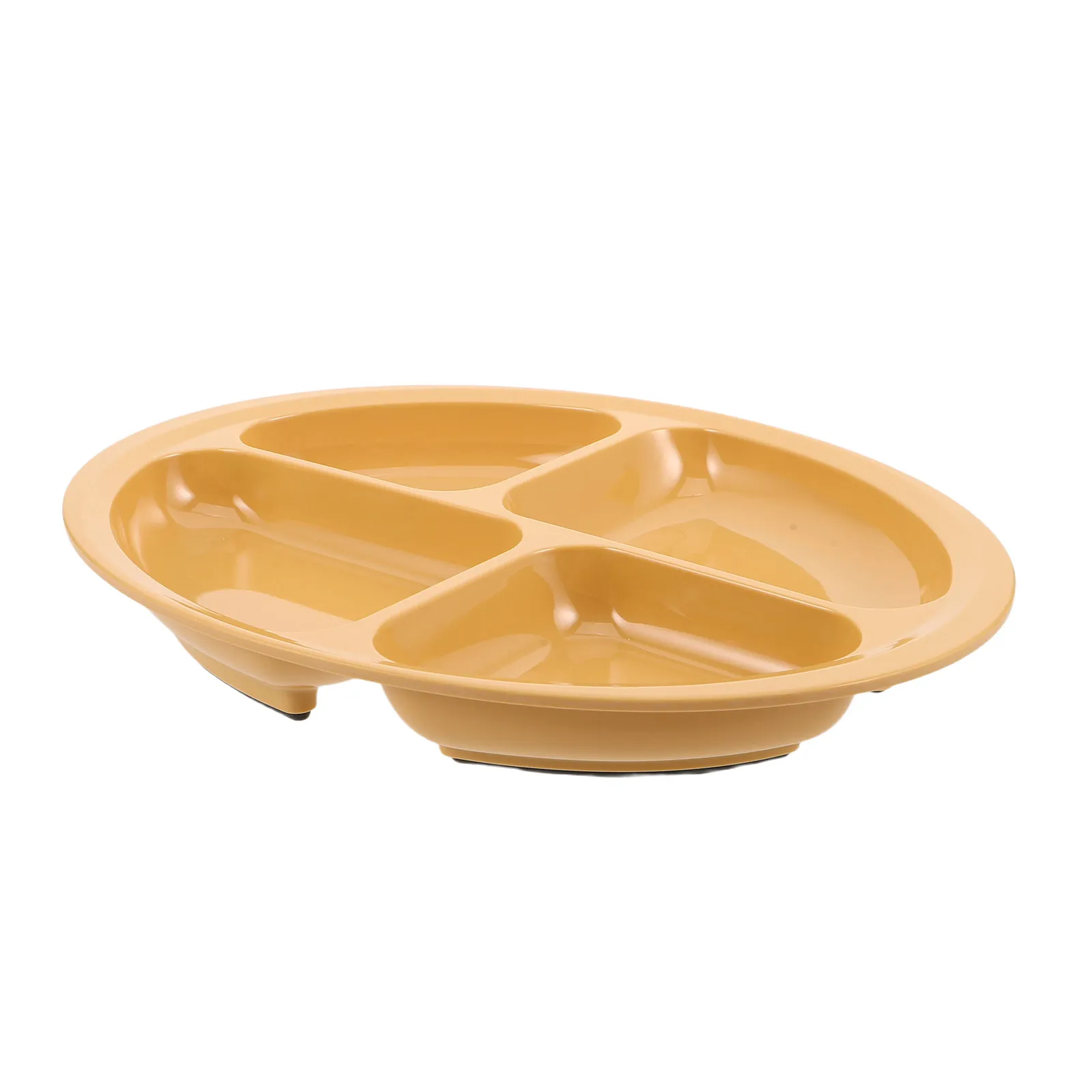 大人用、12分割のメラミン製食器。4つの区画に分かれており、こぼれにくい設計。高齢者や身体の不自由な方にも適した、使いやすいディナープレート。