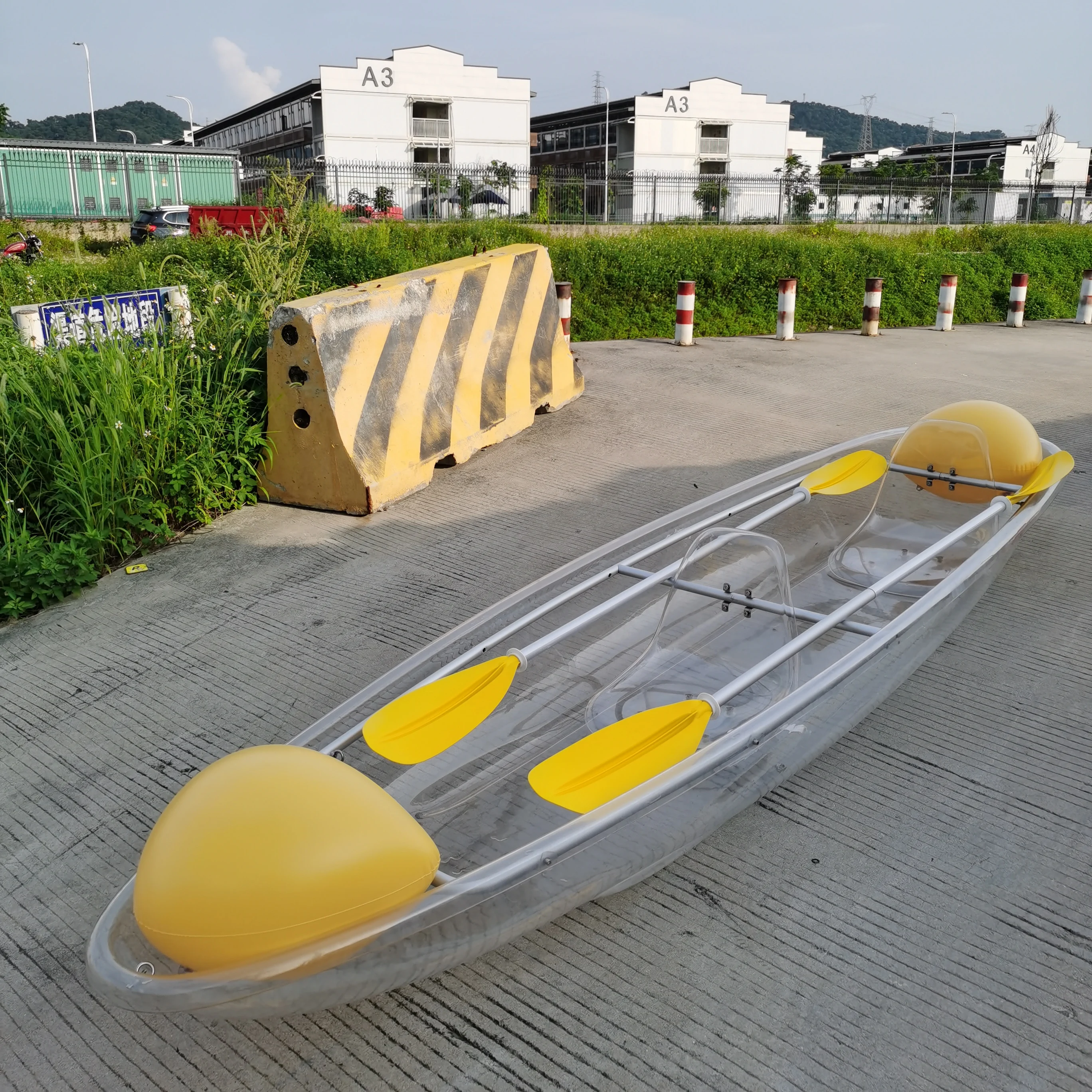 

OHO OEM Polycarbonate Clear Plastic Material Acrylic Ocean Double Seat Transparent Kayak Clear Boat for Sale