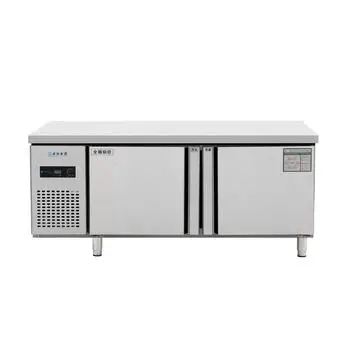 For New Fresh-keeping Workbench Commercial Dual Temperature Freezer Flat Cooling Operation Table 304 Stainless Steel Freezer m
