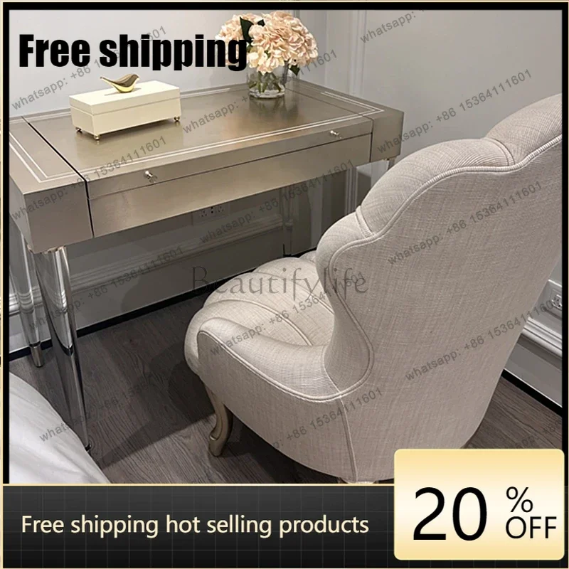 American light luxury sitting dresser modern simple multi-functional solid wood acrylic makeup table Factory Direct