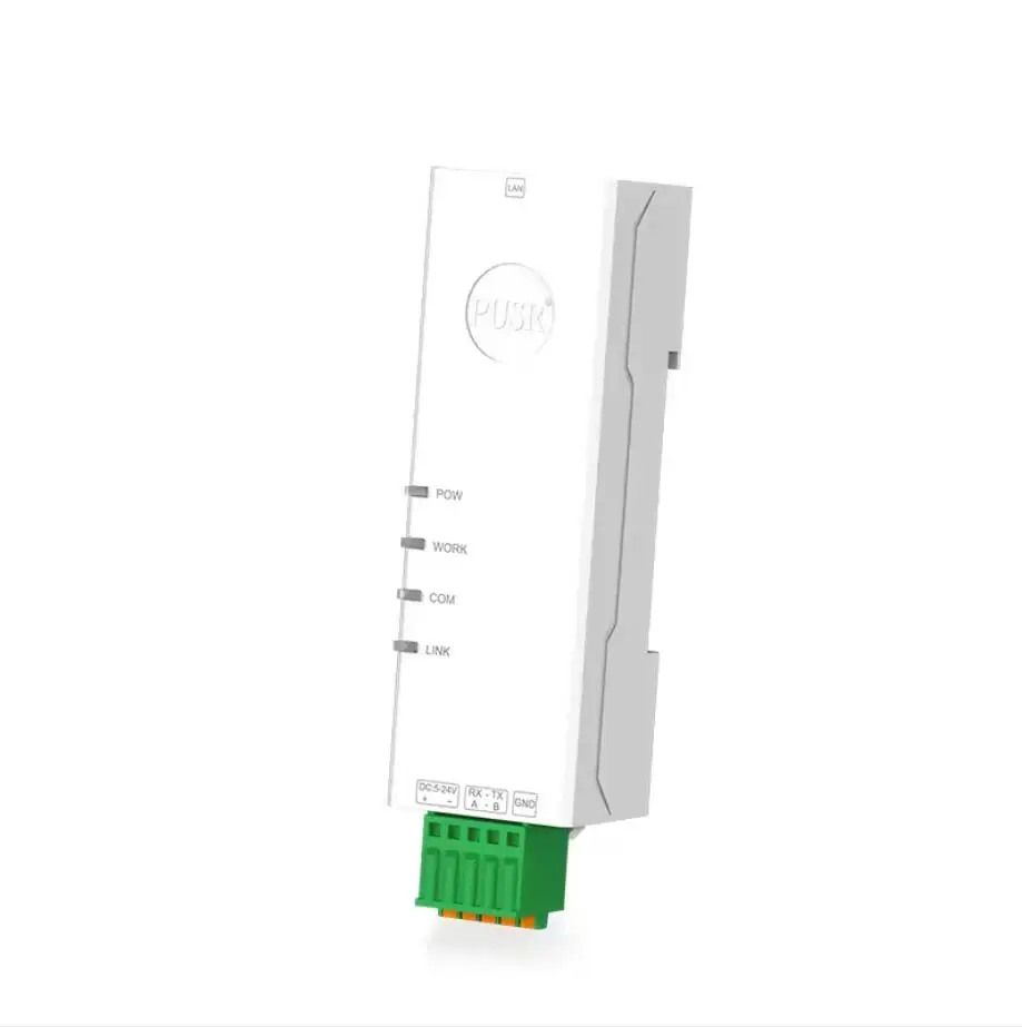 Servidor de dispositivo Modbus Gateway, Modbus RTU para Modbus TCP Serial, trilho DIN, RS485, RS232, USR-DR134