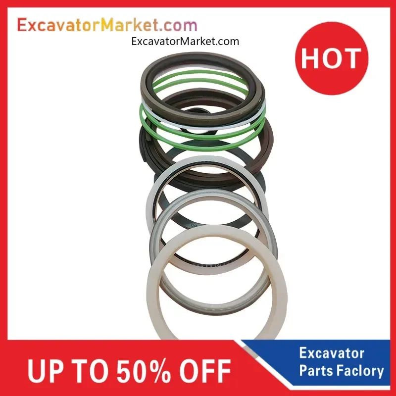 

Excavator Parts For Jcb 130 210 230 240 Large And Medium-Sized Bucket Arm Oil Cylinder Oil Seal Repair Kit Excavator Accessories