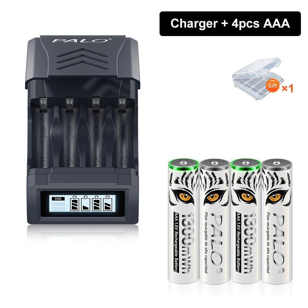 

AAA Battery 1.5V Lithium AAA Rechargeable Batteries 1300MAH 3A aaa Clock Toys LED battery + 1.5V 1.2v AA AAA Battery Charger