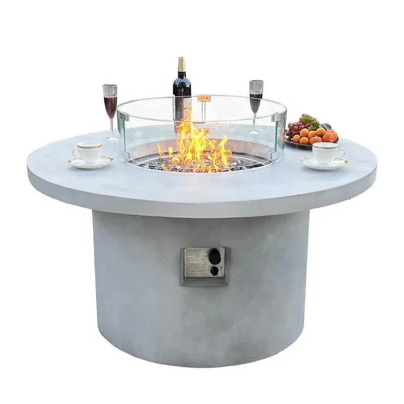 Modern art design outdoor furniture propane fire table patio heater