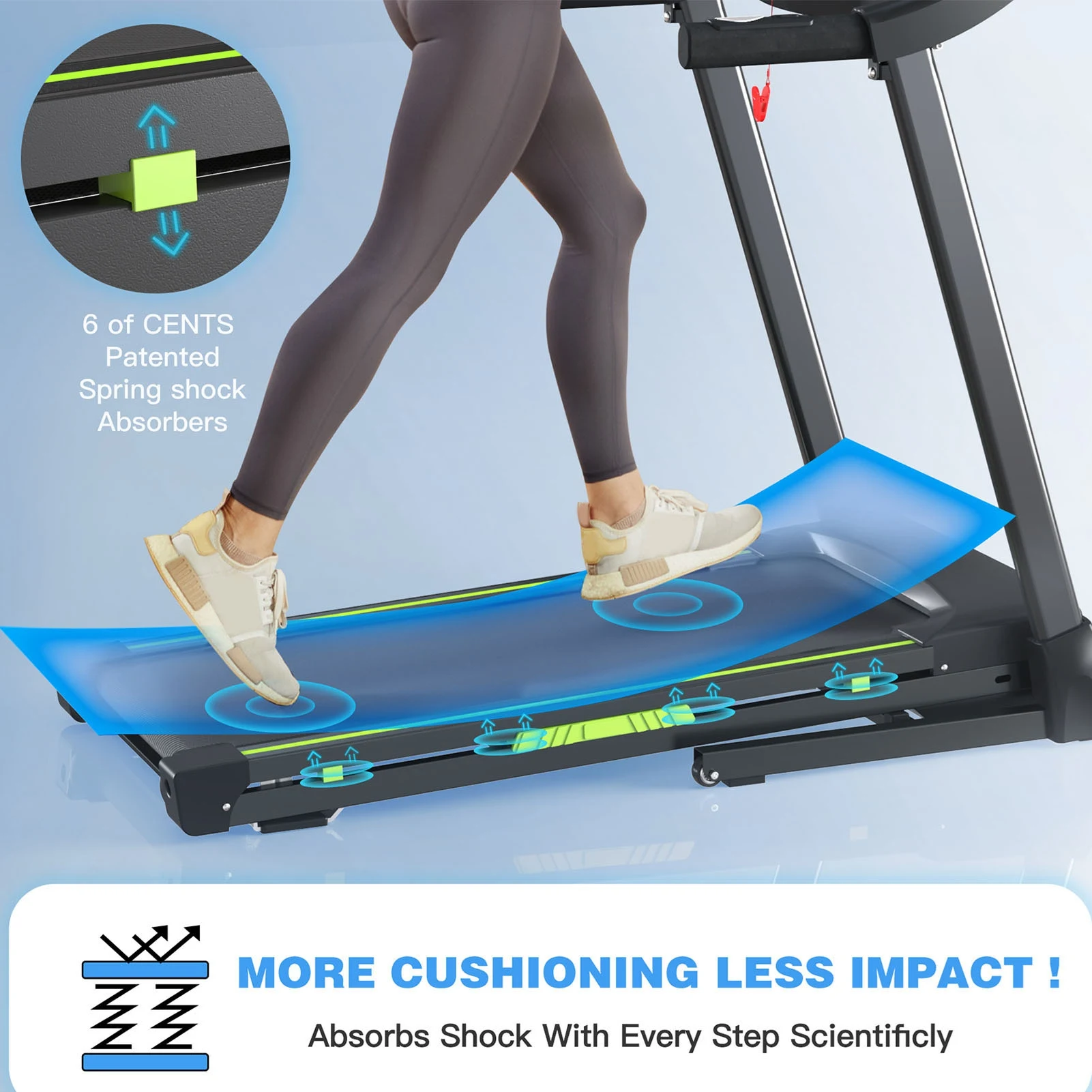 

3.5 HP Foldable Treadmill with 4% Slope - 330 Lb Capacity 0.5 - 7.5 MPH for Intensive Home Running Workouts