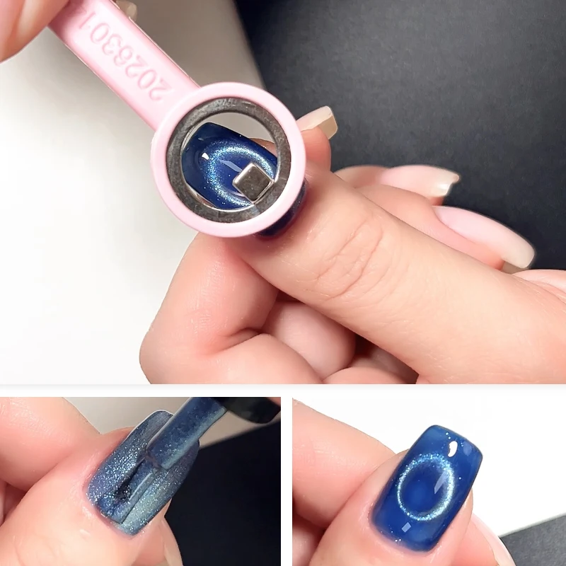 Circular Ring Cat Eye Magnet Stick Halo Effect Magnetic Tool Gel Nail Art Automatic Suction Cat Eye Magnet Artifact 5D Magnet