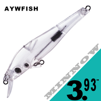 AYWFISH 10PCS Floating Minnow Transparent Blank Hard Artificial 10CM 9G Minnow Bait For Bass Fishing Lure Tackle DIY