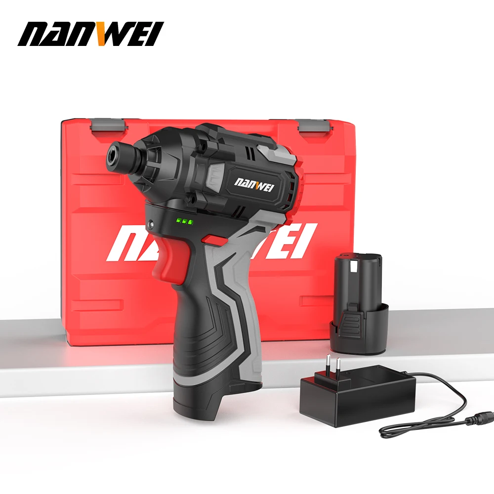 NANWEI 16.8V Brushless Lithium Ion Impact Driver Household Electric Screwdriver Drill Screwdriver