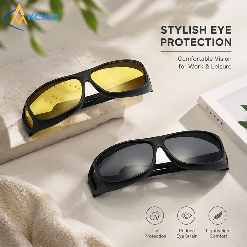 Glare Blocking Full Coverage Sunglasses, Portable Lightweight Unisex Eyeglasses, Travel & Driving Eye Protection Glasses