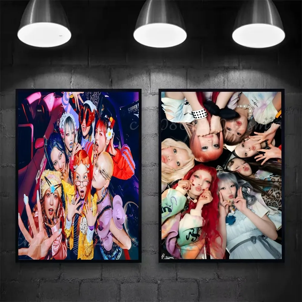 Kpop X-Xg جديد Dna ملصق فني ذاتي اللصق مقاوم للماء ورقة ملصق مقهى بار غرفة جدار ديكور