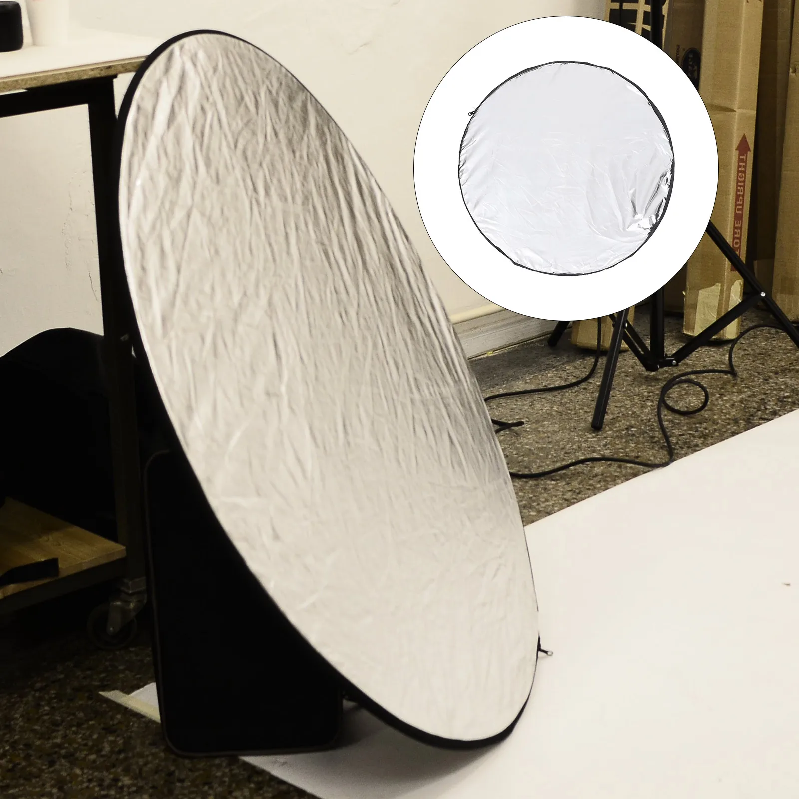 

Foldable Reflector 60cm Portable Bag Photography Live Streaming Light Diffuser Reflective Board Props Accessories