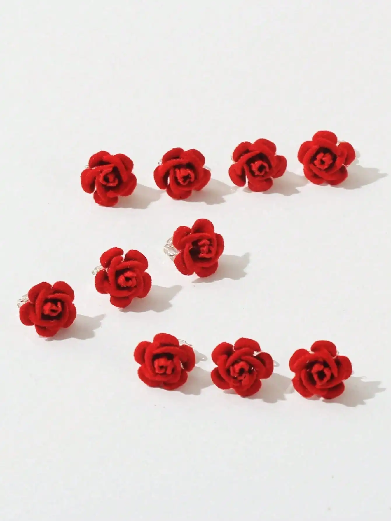 10 قطع مشبك شعر وردي لهدية عيد الحب هدية عيد الأم لإكسسوارات الشعر المجدولة النسائية