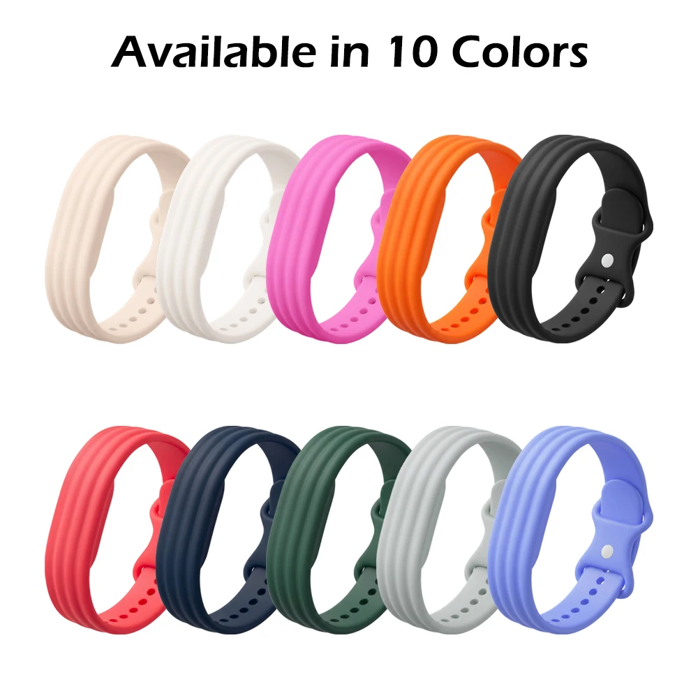 2pcs Official Design Silicone Replacement Strap for Google Fitbit Air Waterproof Sport Band Soft Skin-Friendly Fitness Wristband