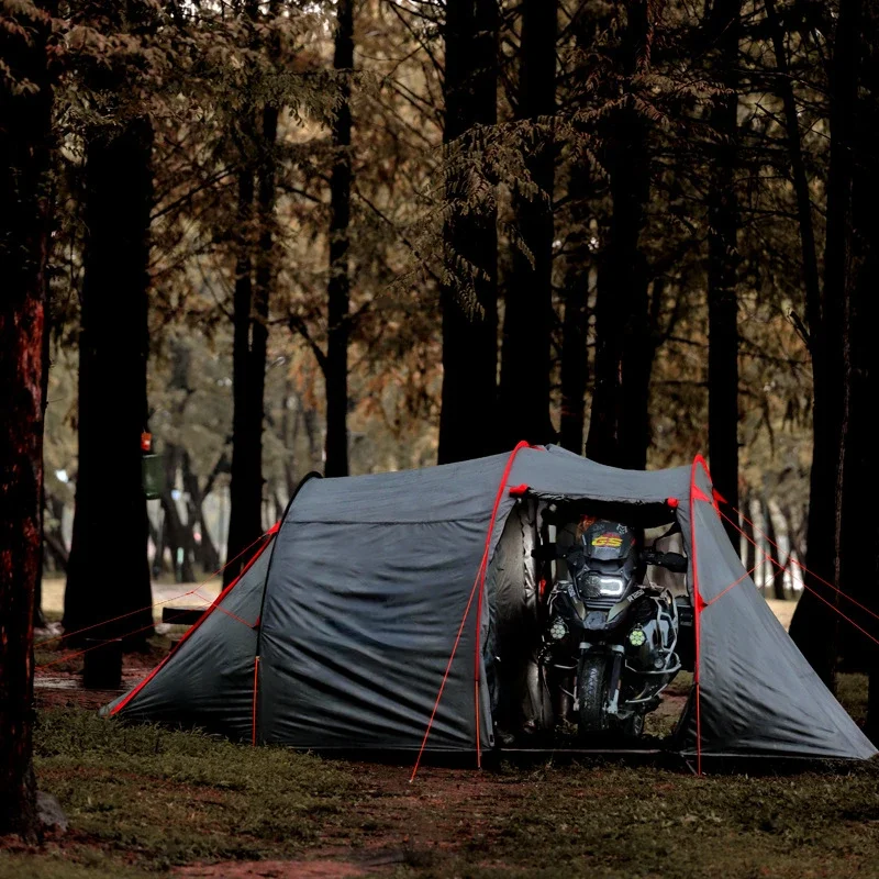 

Motorcycle Hiking Tent Outdoor Camping Cloud Tourer Double Layers Motorcycle Storage 2 Man Tent Ultralight Tent