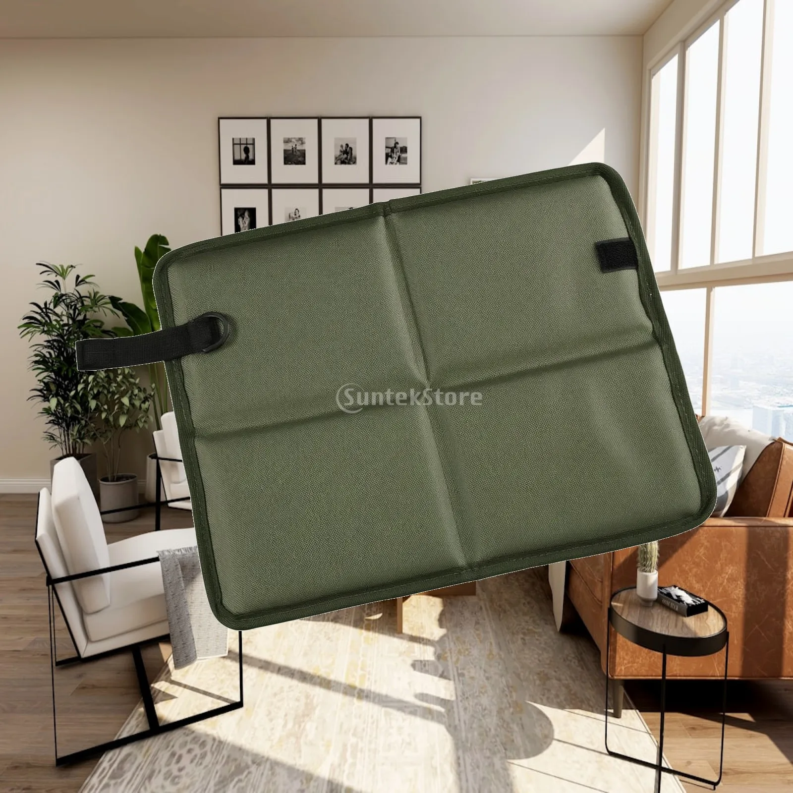 Foldable Seat Cushion Compact Folding Seat Pad Portable Sitting Mat Long-Lasting Cushion with Carry Loop Insulating for Campers