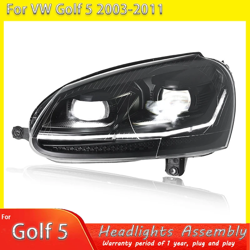 

Автомобильный фонарь для VW Golf 5 MK5 2003 2004 2005-2011 светодиодный DRL динамический сигнал дальнего и ближнего света дневные ходовые огни DRL авто лампы