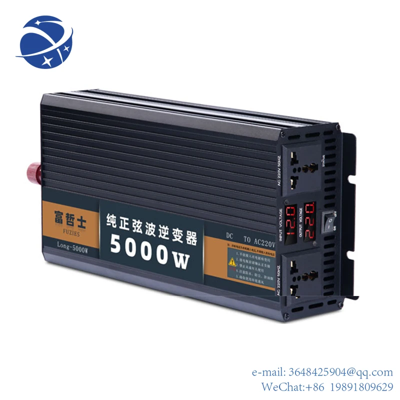 YYHCPure Sine Wave Inverter DC 12v/24v/48v/60v To AC220V  6000W Voltage Transformer Power Converter Solar Inverter