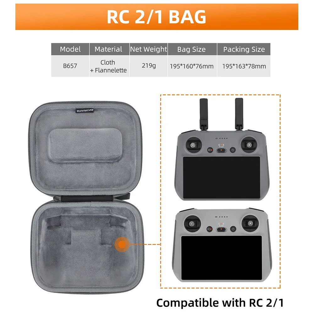 For DJI AIR 3S/Air3 Storage Bag, Portable Crossbody Bag, Air3 Body Remote Control Bag (RC2/RCN3/2/1), Dropproof Carrying Case