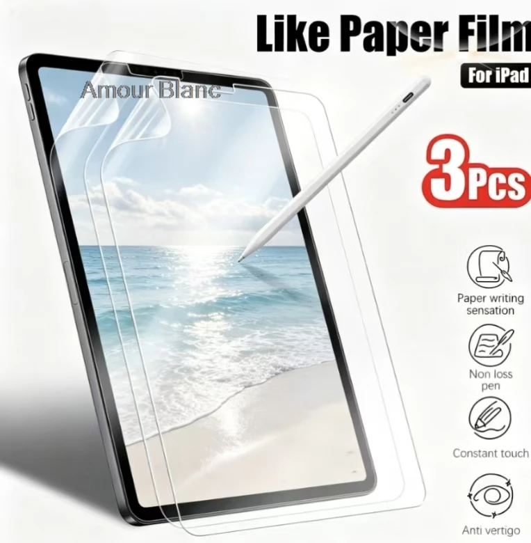 Real Paper Feel Matte Screen Protector For iPad Pro 11 M4 iPad 10 11 12 Gen 10.9 A14 A16 Air 3rd 4th 5th, Apple Pencil Response