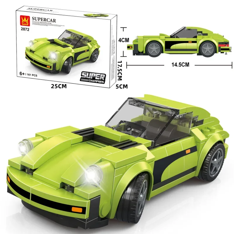 Children Buliding Blocks Toy Car Luxury Sports Car Model Block Toys Boys Racing Cars Assembly Construction Brick Toys Gifts