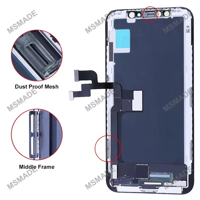 Pantalla OLED X LCD para iPhone XS MAX 11 Pro Display 3D Touch Screen Replace para 12 13 Min con 16 17 Screen 14 Plus Display 15 Pro Max 4
