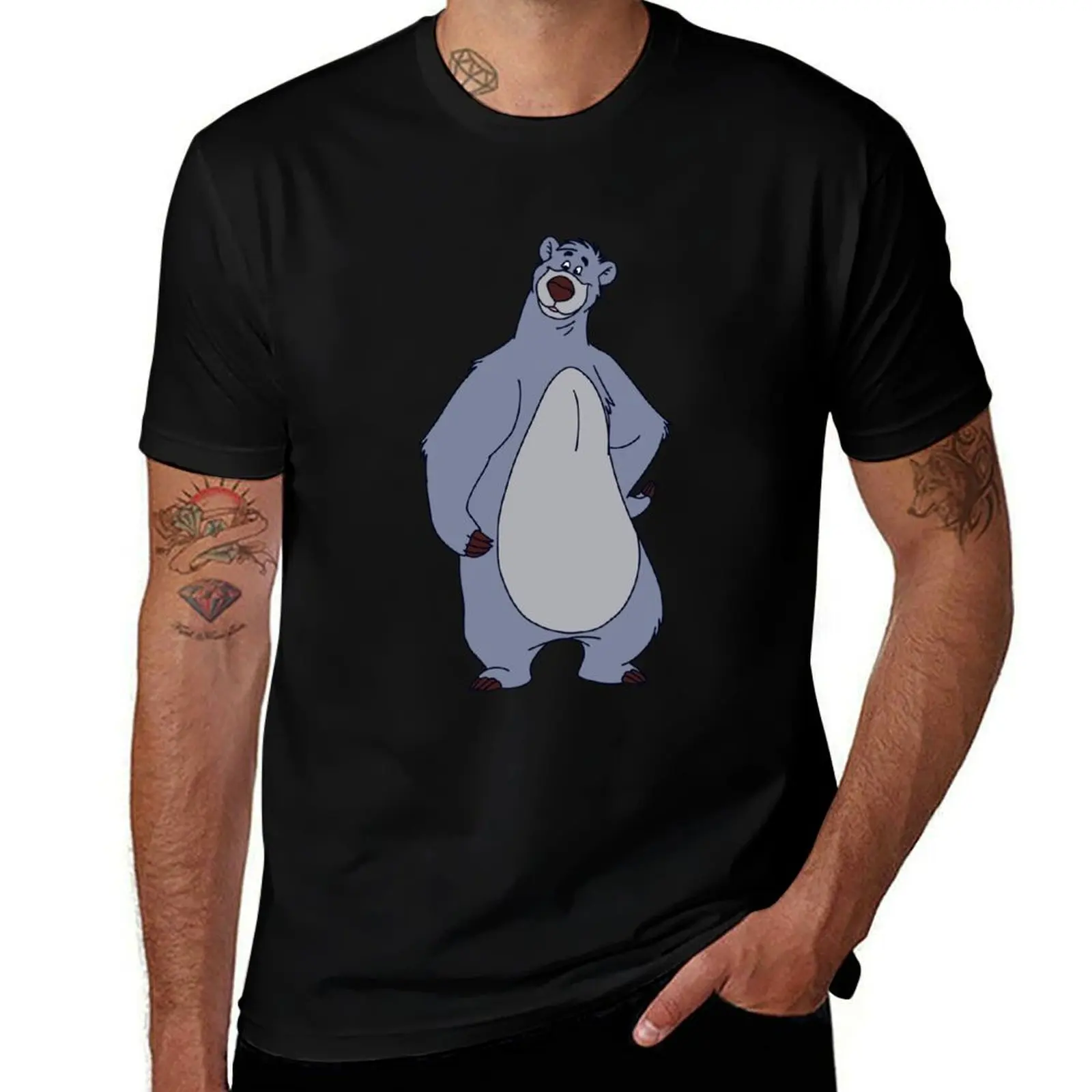 Baloo - Baloo y Mowgli - Camiseta de The Jungle Book, camiseta holgada de talla grande y alta