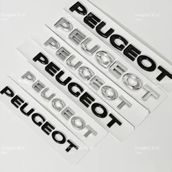 ABS Car Letters Sticker, emblema tronco, acessórios para Peugeot 206, 208, 307, 308, 408, 2008, 3008, 406, 407, 107, 207, 4007, 4008, 5008