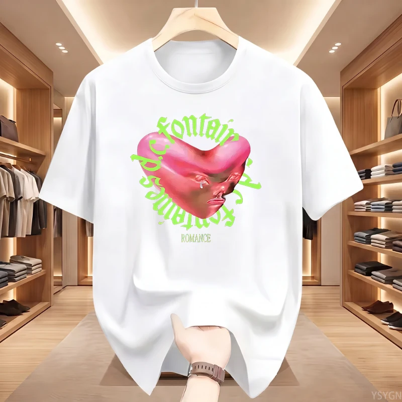 Fontaines D.C. Romance Men Clothing Tee Shirt Homme New in Top & Tees short sleeve Round Neck Printing Pullover T-Shirt