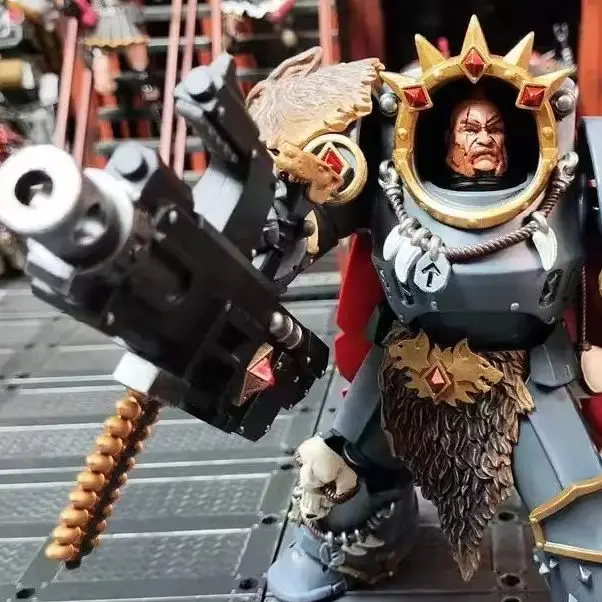 【h142cm】joytoy-warhammer-40k-space-wolves-hvarl-red-blade-1-18-figurine-de-collection