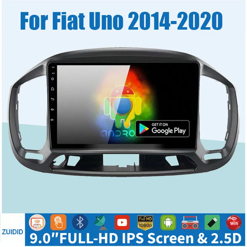 

9 inch Android 12 Qualcomm Stereo Head Unit Multimedia Player For Fiat Uno 2014 2015 2016 2017 2018 2019 2020 GPS Navigation DVD