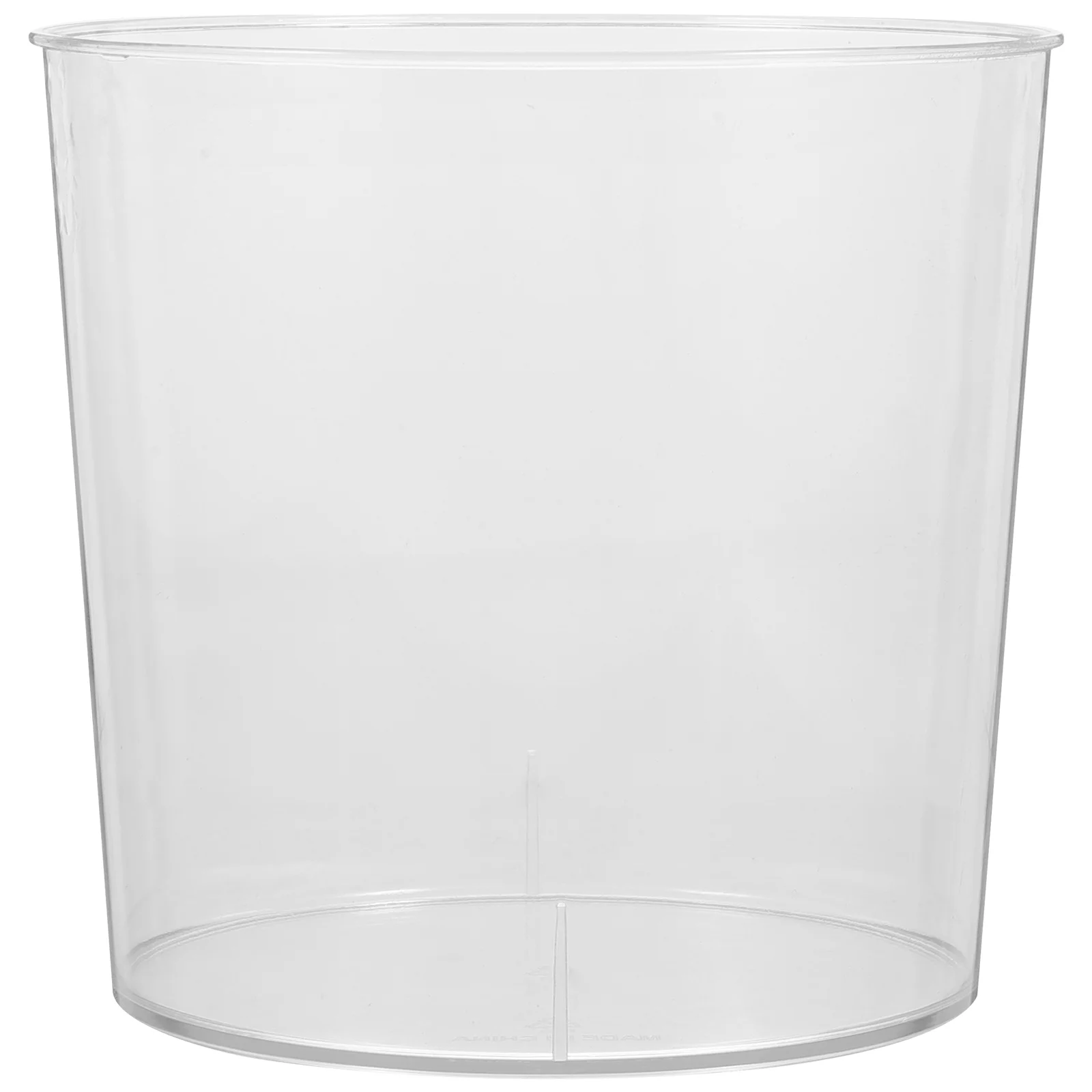 

Transparent Desktop Trash Can Small Waste Bucket Sturdy Plastic Material Fashion Shape Cover Prevent Smells Lightweight Portable