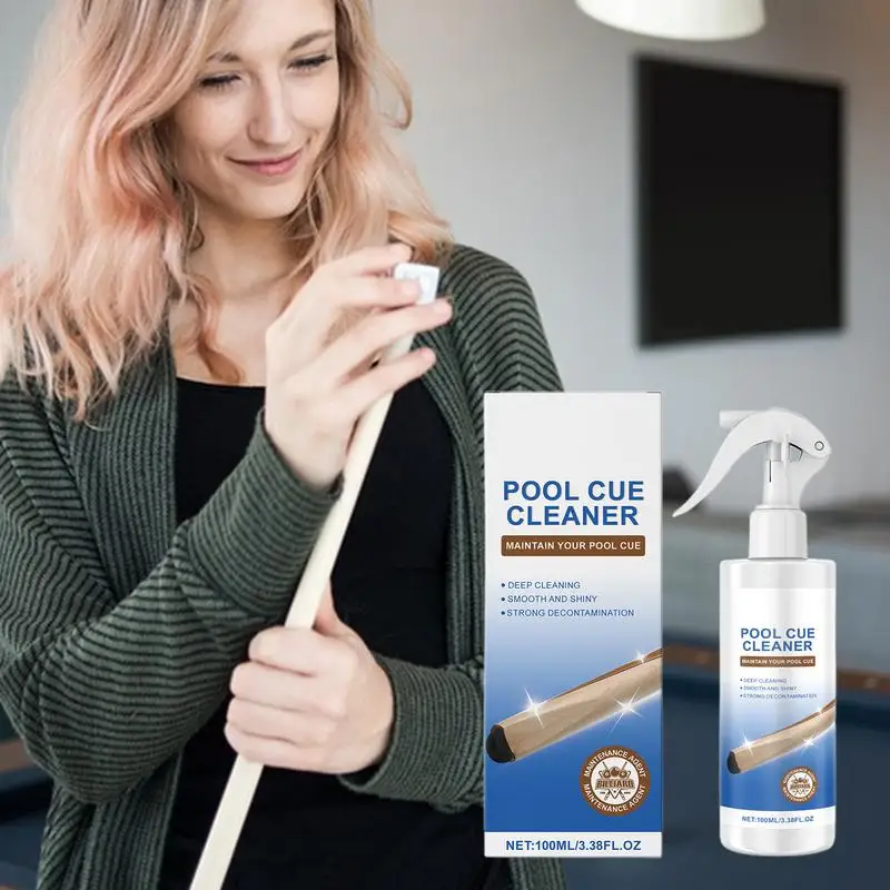 

Billiards Cue Cleaner Cue Polish Solution Deep Cleaning Wooden Shaft Maintenance Cleaning Agent 100ml Polishing Liquid Billiards