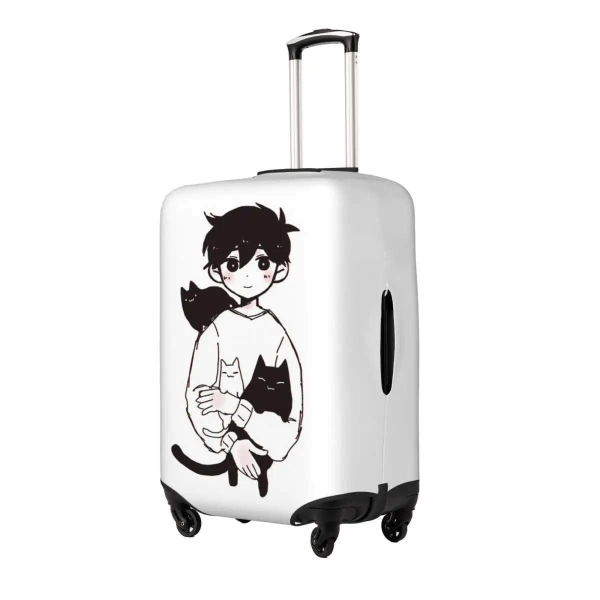 

Omori Sunny And Mewo Suitcase Cover Protection Elastic Trip Luggage Protector Covers for 18-32 Inch