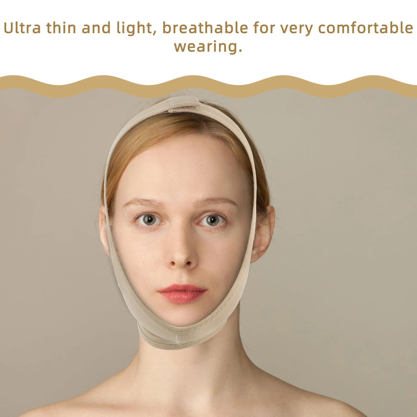 Gesichtsschlankheitsmaske, XL-Größe, atmungsaktiv, ultradünn, Wangenlift-Maske, Gesichtsverband, Gürtel, Anti-Falten, Haut durchhängen