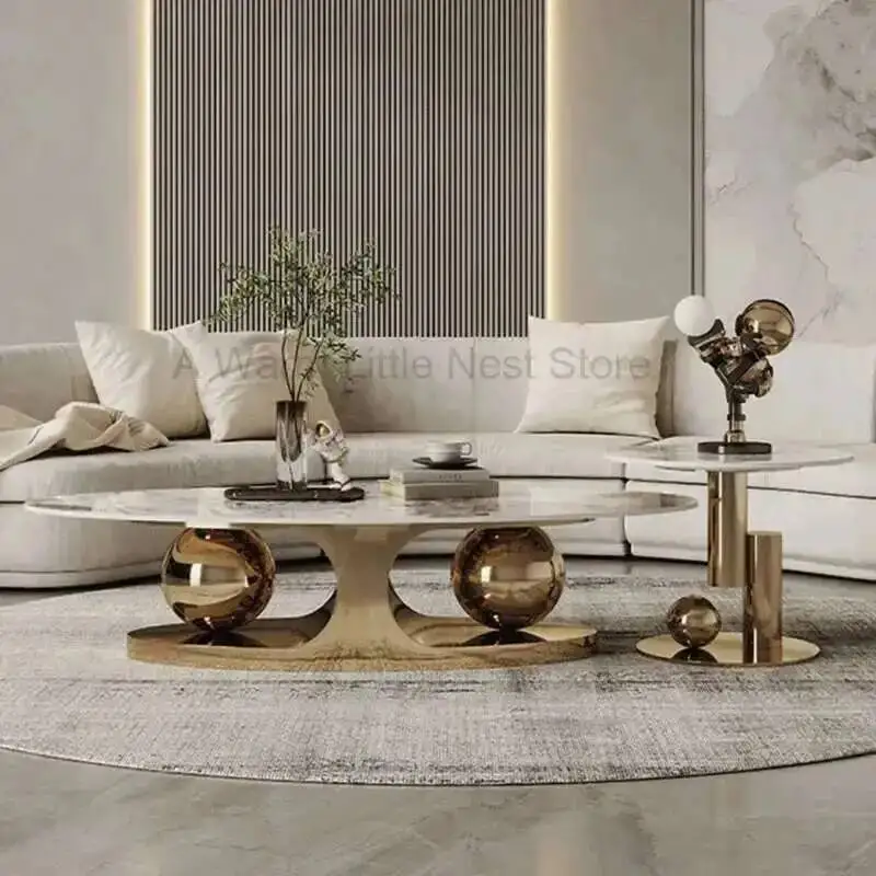 

Side Bed Floor Makeup Coffee Tables Center Home Decorations Tables Modern Entryways Table Basse Marbre Living Room Furniture