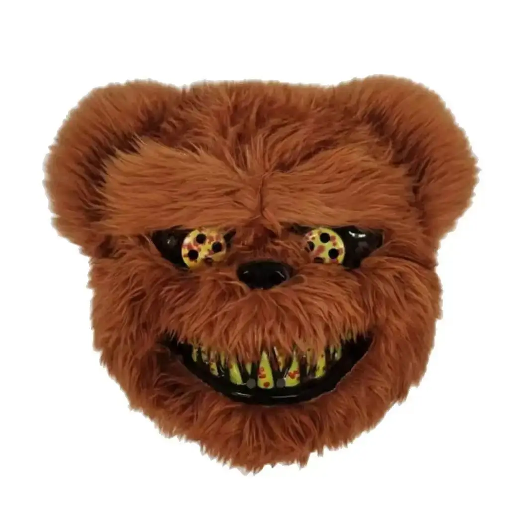 

Halloween dressing horror bloody brown bear plush rabbit mask