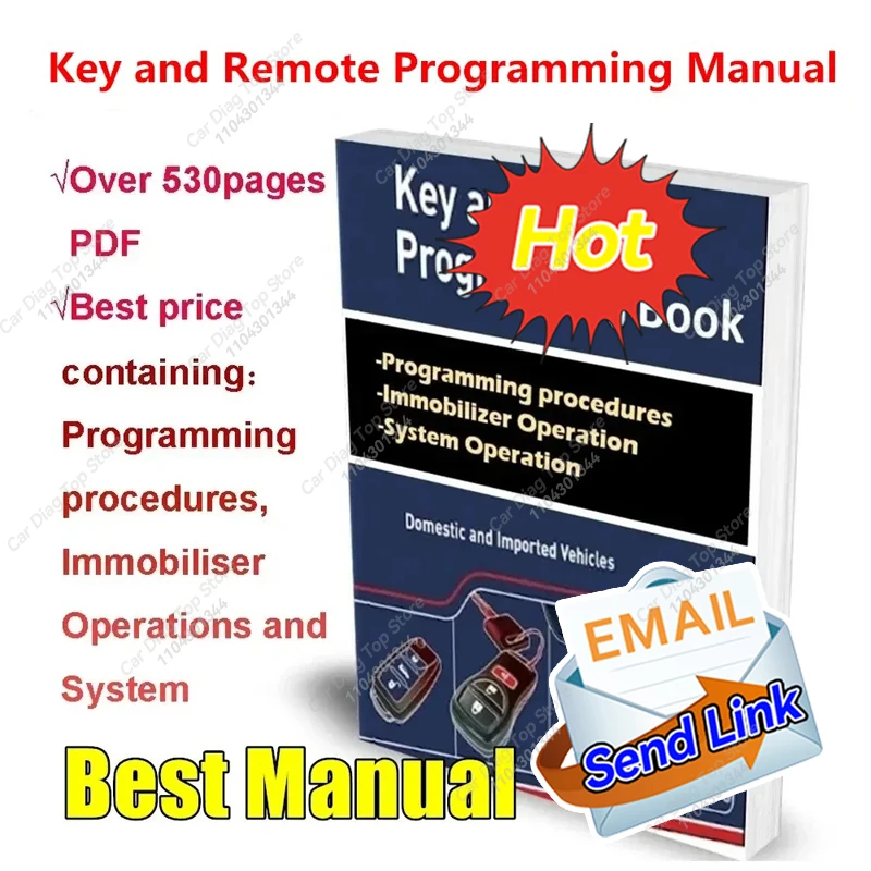 Hot Repair Key and Remote Programming Manual Guide All LockSmith Professionals Containing Program Immobiliser System Operations