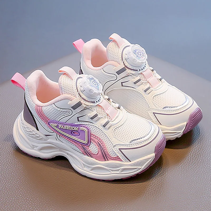 

PU Leather Sport Shoes For Children Waterproof Outdoor Teenager Kid's Sneakers Soft-soled Boy's Girl's Running Shoes
