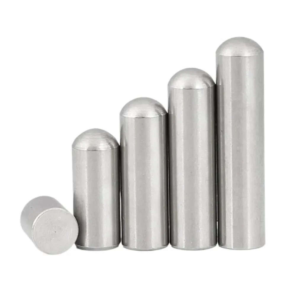 M3.7 M3.8 M3.9 Solid Cylindrical Pin Round Head Locating Dowel Stainless Steel Ball Head Needle Roller Thimble 4 5 6 10 20mm