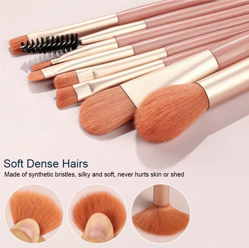 Tragbarer Make-up-Pinsel, 8 Stück/Set, Mini-Lidschatten-Sets, grundlegende kosmetische Werkzeuge, weiche, flauschige Kosmetik, Concealer, Schönheits-Werkzeugtasche