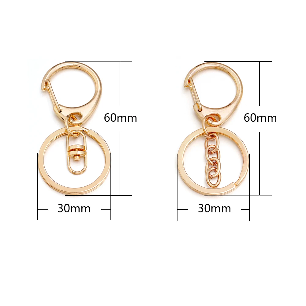 Louleur Hochwertiger Schlüsselring 30mm Schlüsselanhänger D-förmige Schlüsselketten für Schmuckherstellung DIY Schlüsselanhänger Zubehör Großhandel – Detail 1