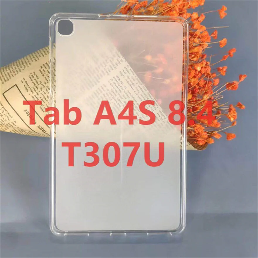 SM-T307 per Samsung Galaxy Tab A 8.4 2020 SM-T307 T307U Custodia morbida trasparente per tablet in TPU Custodia protettiva antiurto + regalo